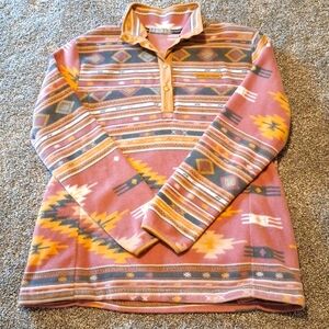 Simply Southern Western Quarter Button sweater